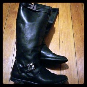 Black Calvin Klein Buckle Boots 7M